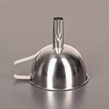 Stainless steel funnel, d = 11 cm, with a handle