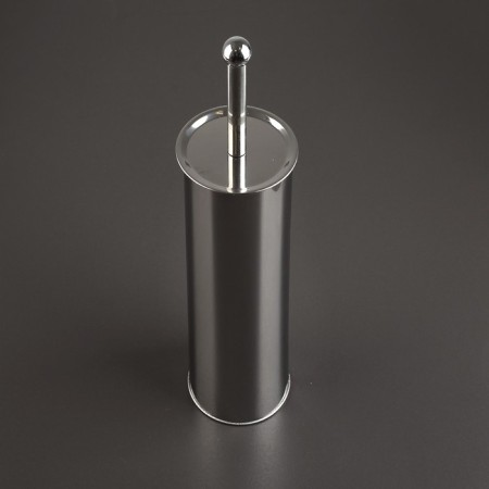 Black toilet with a stand with a stand, 9.5 × 9.5 × 37 cm, color chromium