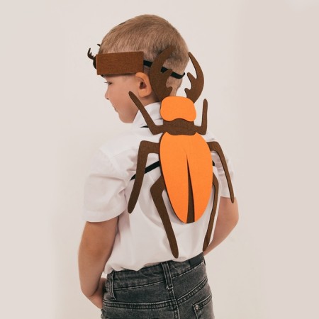 Carnival set "Funny insects": a bandage and a beetle from felt, 3-7 years old-5