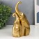 Souvenir Polystone "Two African Elephants" Bronze (set 2 pcs) 15.5x10x5 cm
