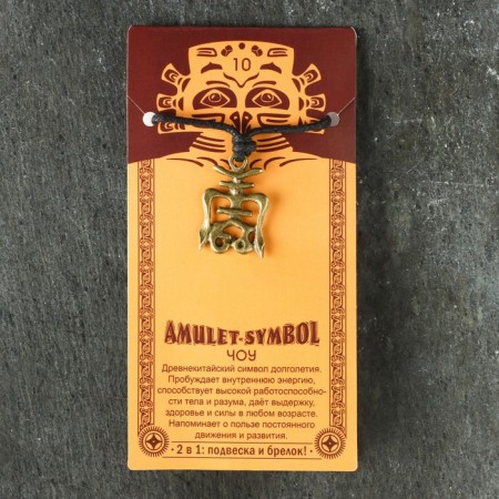 Protective amulet "Chow" No. 10, 18x23mm, metallic-4