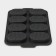 Silicone form for baking with perforation "buns", 34.5 × 23 × 2.5 cm, 8 cells (9.5 × 6.3 × 2.4 cm), color gray color