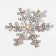 Brooch New Year's "snowflake" is small, rainbow color in silver