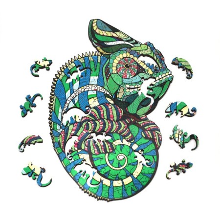 Ewa wooden puzzle, chameleon, 26 × 20 cm, puzzle-8