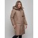 Coat insulated winter female, size 50, brown color