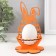 Standing for the egg "Bunny" 8.5x8.5x14.5 cm (set 4 parts) Orange