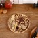 Board from the massif “wolf”, round, 18 × 18 cm No. 240
