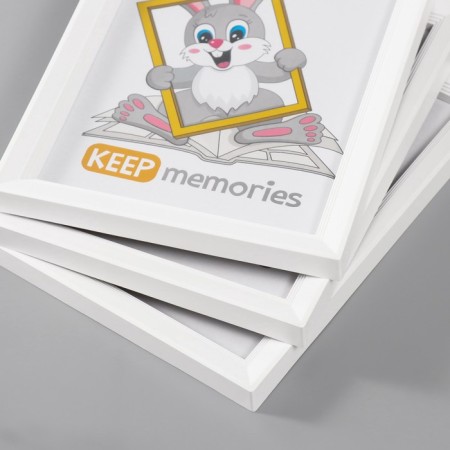 Set of photo frames plastic L-5 15x21 cm (3 pcs.), White-1