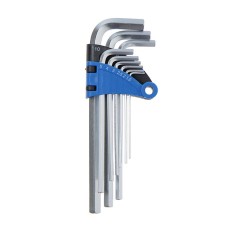 A set of keys of hexagonal tundra, elongated, CRV, 1.5 - 10 mm, 9 pcs.