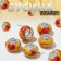 Bead "marble" 12 × 7 mm, yellow color
