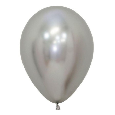 Latex ball 12 “Mirror balls”, silver reflex, set of 50 pcs.-1