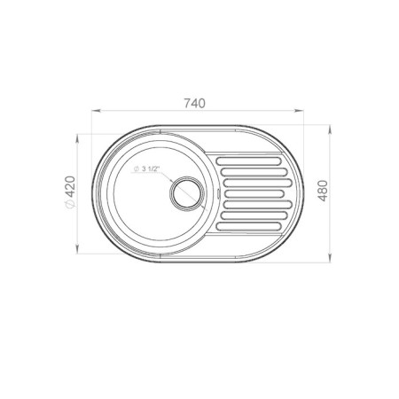 Granfest ECO-18, 740x480 mm kitchen washing.-3