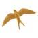 The decoration is wall, plaster panel "Swallows", 7 pcs, 18 x 11 cm, gold