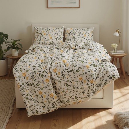Lovelife bedding set "Field flowers" 200x217cm, 220x240cm, 50x70cm-2 pcs, microfiber, 100% p/e