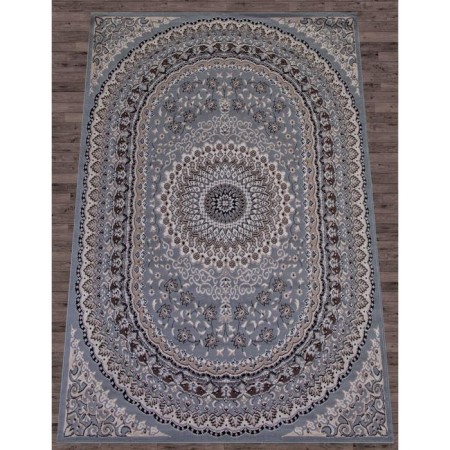 Rectangular carpet Merinos Sierra, size 250x350 cm, color Blue-Brown
