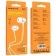 Headphones Borofone BM57 Platinum, vacuum, microphone, jack 3.5 mm, cable 1.2 m, gray