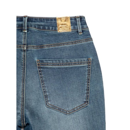 Jeans shortened female with cuts CONTE ELEGANT SKINNY, size XL, color MID MID Blue-8