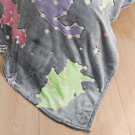 Plaid luminous free house dinosaurs 100x150cm, Aerosoft 190GM, PE100%-3