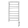 Domoterm electric heated towel rail "Medea" P10, 500x1000 mm, with a shelf, right, chrome