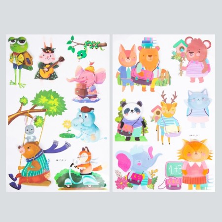Sticker Plastic Interior 3D "Beast" MIX 50x32 cm