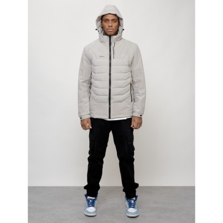 Male spring jacket, size 52, light gray color-4