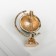Brooch "School" Globe, sea color in gold