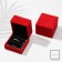 The case is velvet under the ring "Patterns", 6 × 6, the color is red, the insert is black