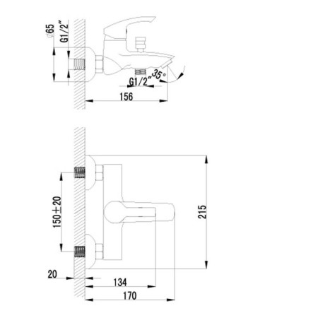 Lemark Plus Strike LM1102C bathtub mixer-1