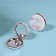 Folding mirror "flowers", D 7.5 cm, with an increase, artificial leather, MIX drawing
