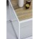 Table Journal loft with chipboard, 941x488x488, white Muar/oak sonoma