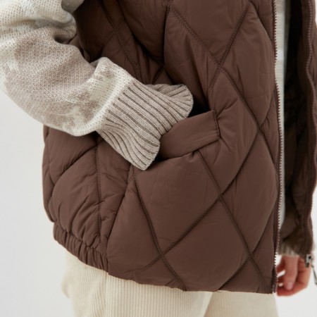 Women's vest at the lightning collorista, coffee color, river 42-2