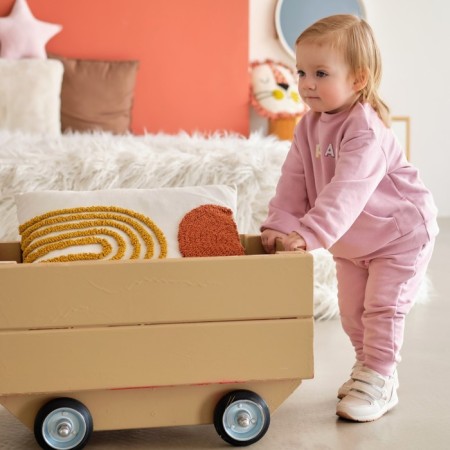 Costume: sweatshirt and pants crumb I Flower, height 80-86 cm, pink-2