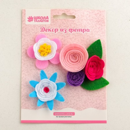 Decor from felt "Flowers No. 11"