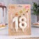 Candle in the cake jubilee "line" (set 2 in 1), number 18/81, pearl, 6.5 cm