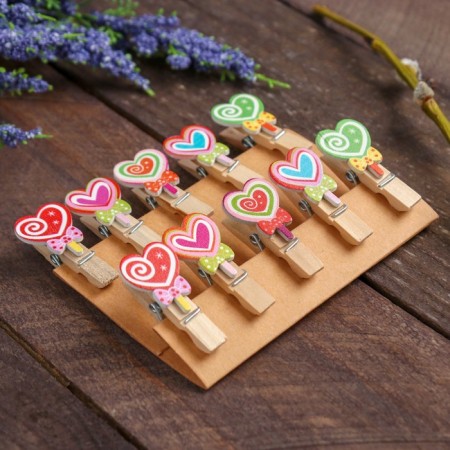 Decorative “patterns in hearts” set of 10 pcs.-1