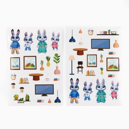 A set of stickers with the coloring "Cozy House", 42 pcs, 14.5 x 21 cm-1