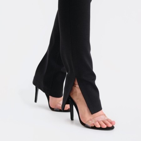 Women's pants with a cut Mist, p. 50, black-2