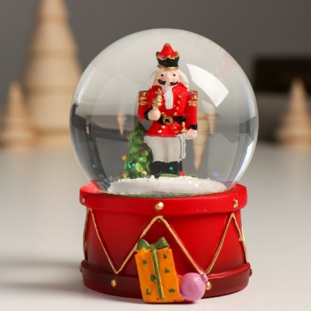 Souvenir Polystone Water Ball "Nutcracker at the Christmas tree" 7x8x9 cm-1