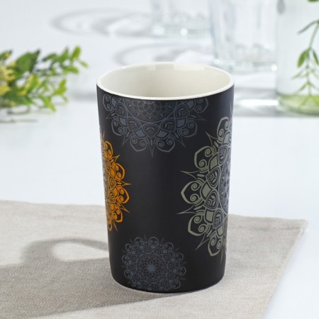 Porcelain shade mug "Mandala", 380 ml, gold pattern-1