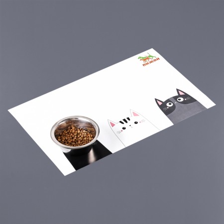 Rug for a bowl "Pigger" 43 x 28 cm "three cats"-1