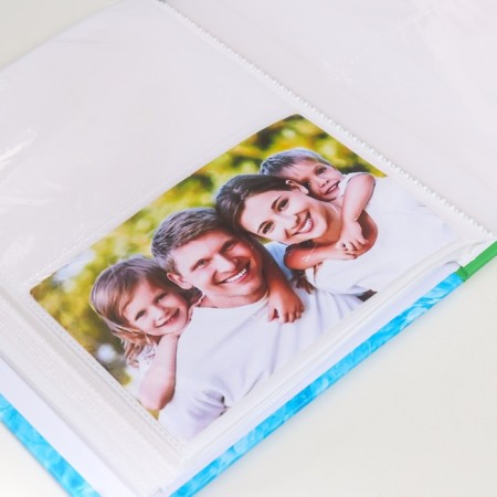 Photo album for 200 photos 10x15 cm, plastic. Pure Ultramarine sheets pineapple-3
