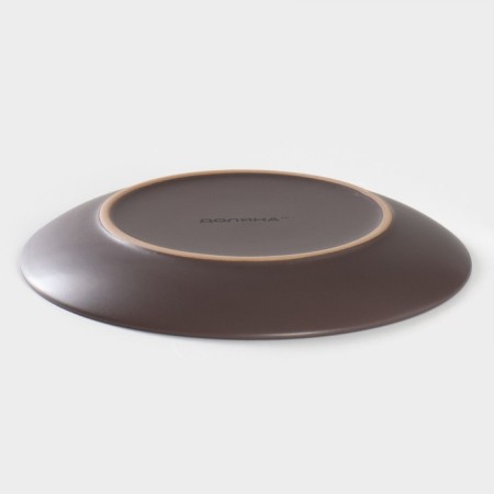 Board ceramic dessert shade "Pastel", D = 19 cm, the color is gray-brown-2