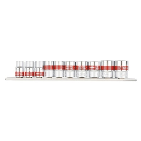 A set of end heads Matrix, 3/8 ", 12 grades, CRV, 10 pcs., 9-19 mm