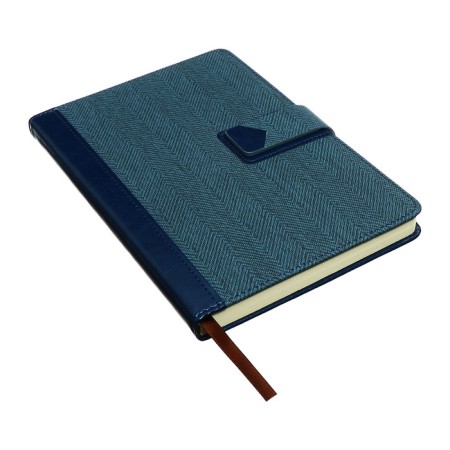 Organizer, A5, 128 sheets, a cage, the cover of the leatherette, with a knife, "patterns", blue-1