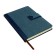 Organizer, A5, 128 sheets, a cage, the cover of the leatherette, with a knife, "patterns", blue