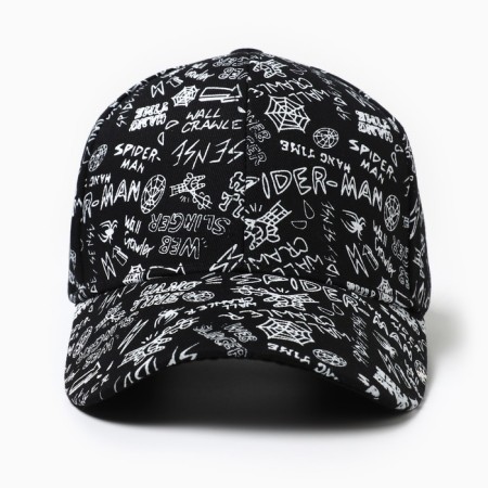 Menku cap with inscriptions, black color, rr 58-1
