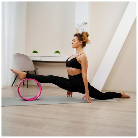 Yoga-wheel "lotus", 33 × 13 cm, pink color-7
