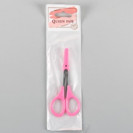Scissors are manicure, with a cap, bent, 9.5 cm, mix color-2