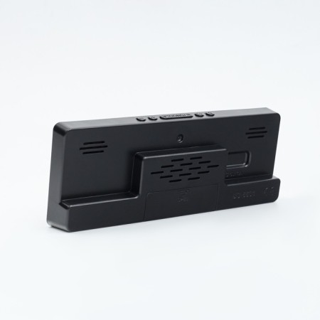 Electronic table hours, with an alarm clock, thermometer, 2 AAA, white numbers, 17.5 x 6.8 cm-2