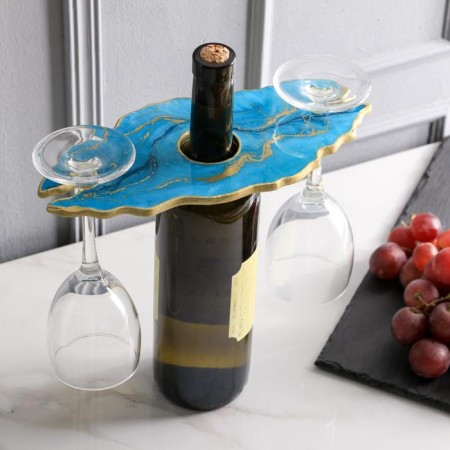 Blue Lagoon Wine and glass stands, 25 x 0.6 x 13 cm